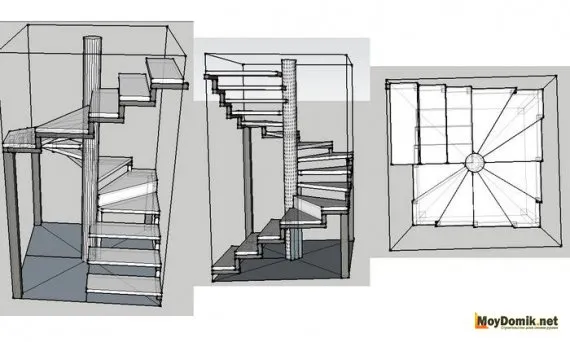 Винтовая лестница своими руками
