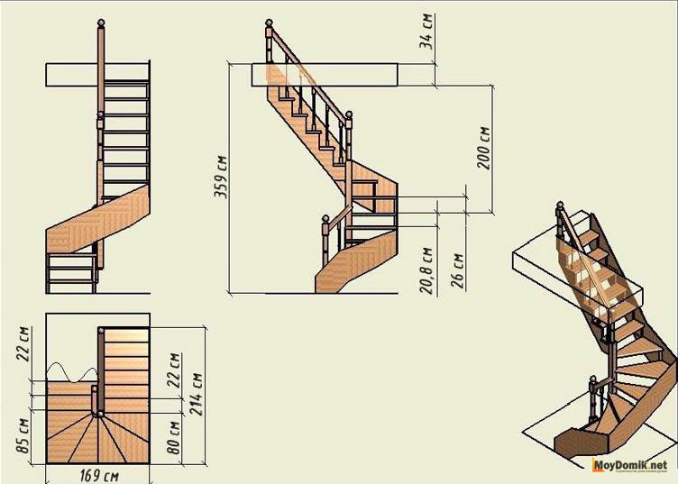 Как сделать деревянную лестницу своими