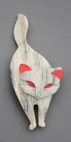 Lea Stein Cats - Atilla & Gomina #06 Woodworking Wood, Into The Woods, Cat Crafts