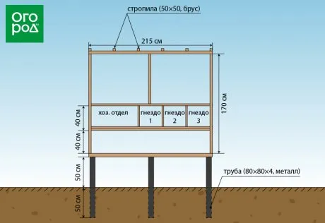 чертеж курятника