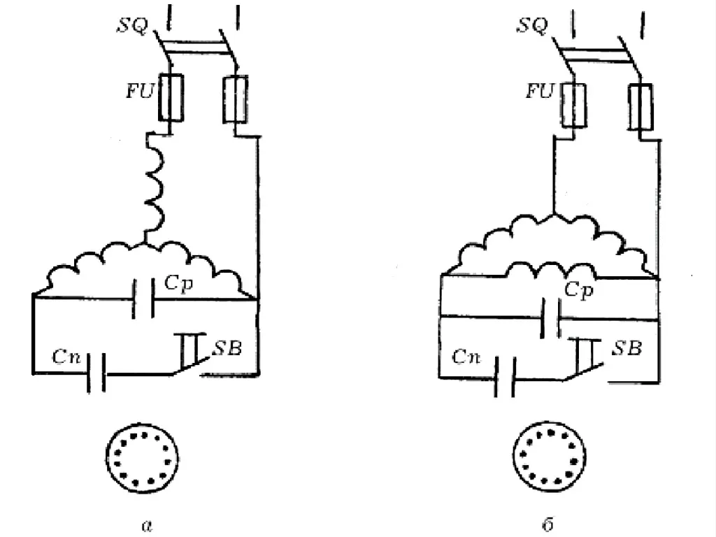 Схемы подключения трехфазного электродвигателя
