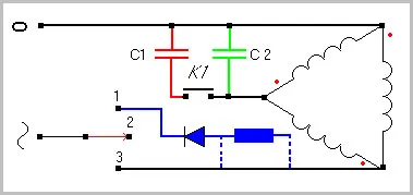 Как подключить трехфазный двигатель 380 в однофазную сеть 220 6