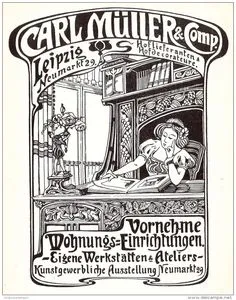 Original-Werbung/ Anzeige 1904 - WOHNUNGS-EINRICHTUNGEN CARL MÜLLER - LEIPZIG - ca. 130 x 160 mm Vintage Posters, Retro Vintage, Germany, Ebay, Yesterday, Pictures