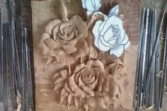 Поэтапные процессы , Ескизы | 66 фотографий Chip Carving, Wood Art, Wooden Flowers