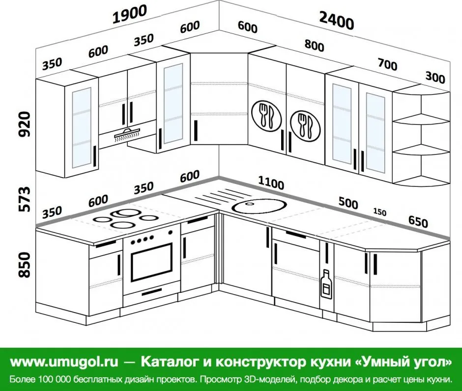 Кухня 1.6 на 1.6 угловая