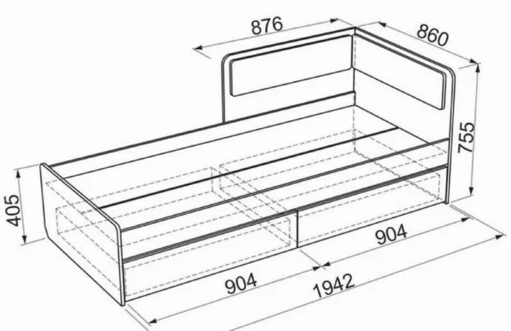 Схема детской деревянной кровати